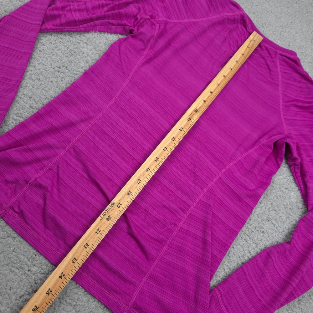 Athleta Long Sleeve Top Half Zip Ruched Athletic Purple Size M - Picture 8 of 8